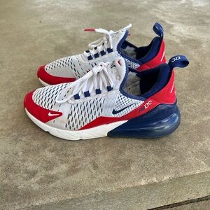 Nike Red and Blue Air Max 270 Sneakers